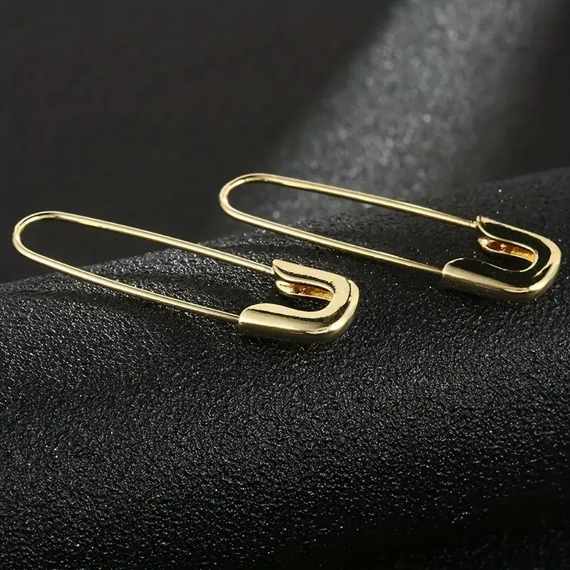 Золотистые серьги-булавки, минималистичные – пара 4,1 см Киев - изображение 1