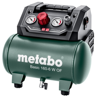 Компресор Metabo BASIC 160-6 W OF безолійний, 900Вт, 6л, 160л/хв, 8бар (601501000) Вінниця - фото 1