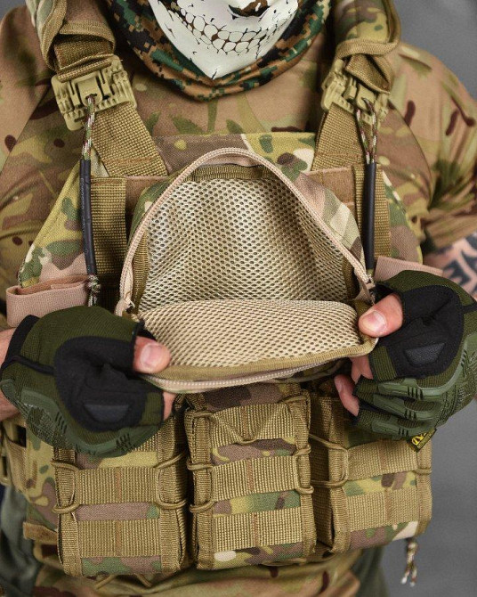 Плитоноска піксель регулюється під плити 25 на 30 з кишенями бічними, 7 підсумків Одеса - фото 15