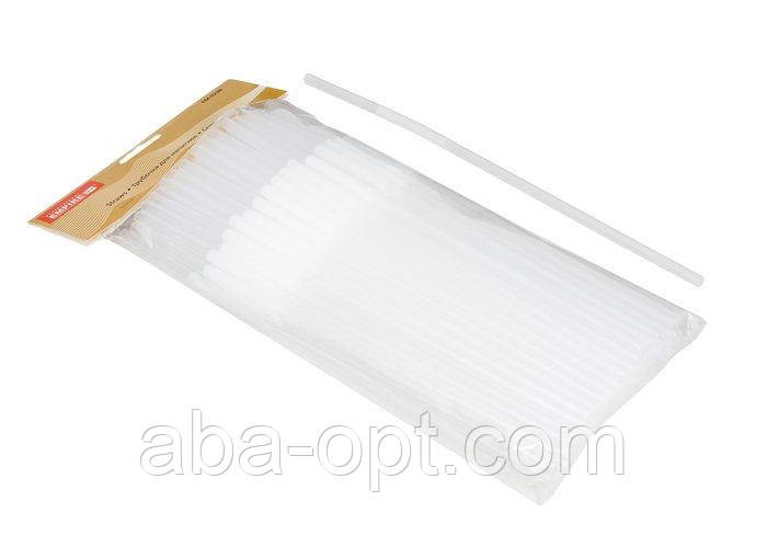 Трубочка пластиковая с изгибом белого цвета L 26 см ( 100 шт) Одесса - изображение 1