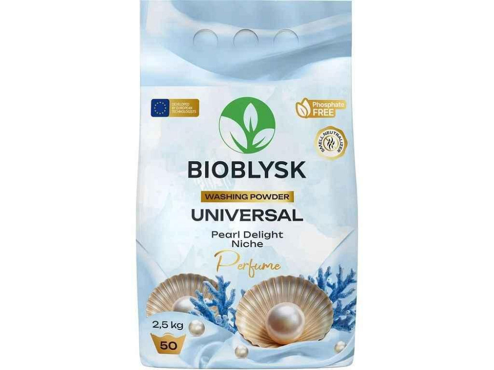 Пральний порошок 2,5кг фумований “Universal Pearl Delight Niche Perfume” ТМ BIOBLYSK Київ - фото 1