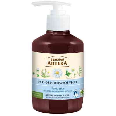 Мило для інтимної гігієни Зелена Аптека Ромашка для чутливої шкіри 370 мл (4823015907814) Вінниця