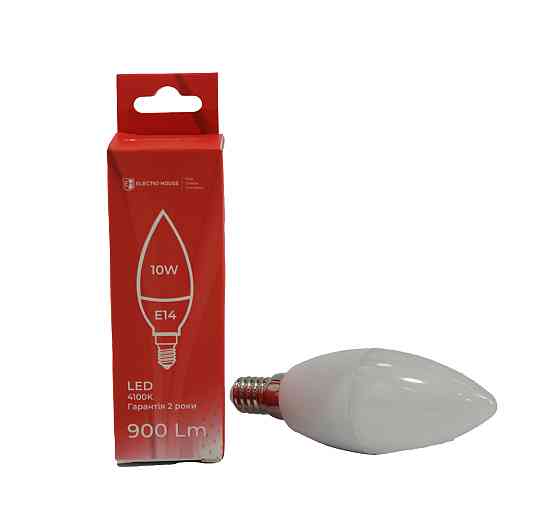 LED лампа С37  10Вт E14  4100К 900 Лм  165-265 В Дніпро