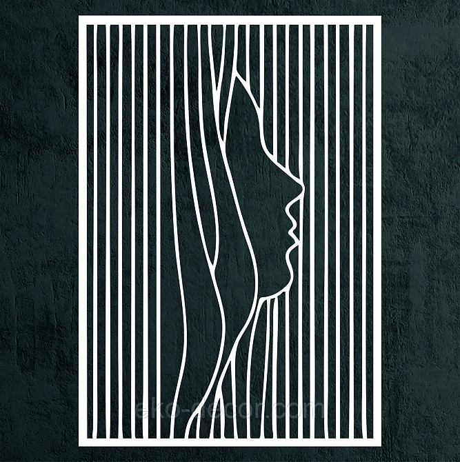 Декоративне настінне 3D Панно «Силует жінки», Декор на стіну з об'ємом Київ - фото 7