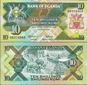 Уганда/Uganda 10 shilings 1987 Pick 28 UNC Полтава