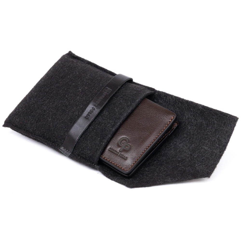 Якісне портмоне в гладкій шкірі на магнітах GRANDE PELLE 11307 Коричневе Київ - фото 8