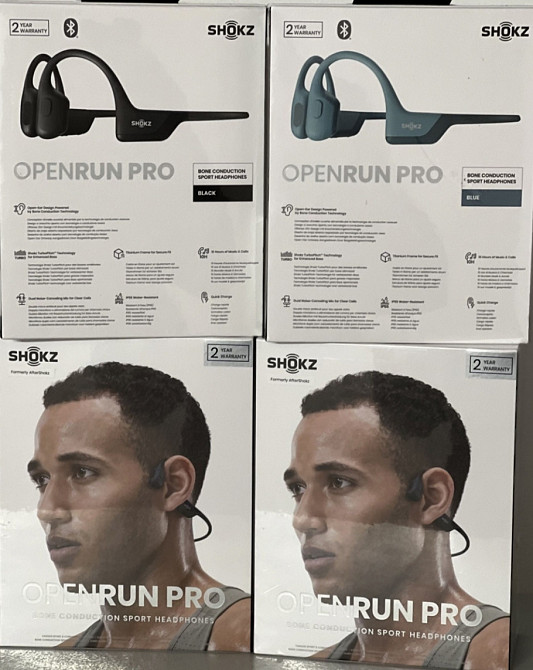 Безпроводные спортивные Наушники: Shokz OpenRun Pro Blue Харьков - изображение 2