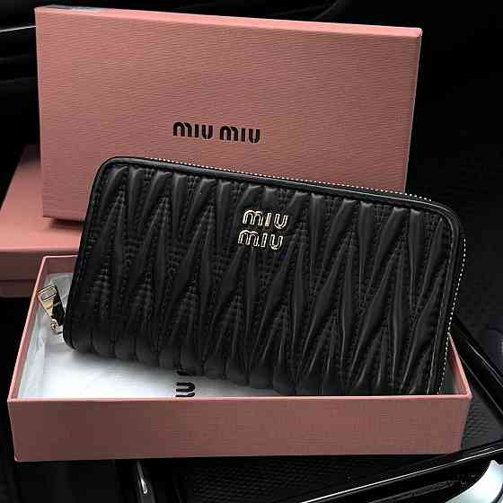 Жіночий гаманець на змійці Miu Miu (M60017) чорний Київ