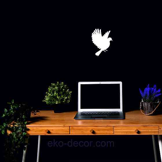 Декоративное настенное Панно «Птичка» Декор на стену(цена за 1шт) 20*15 см, Белый Киев