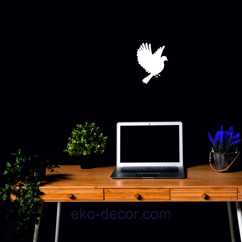 Декоративное настенное Панно «Птичка» Декор на стену(цена за 1шт) 20*15 см, Белый Киев - изображение 3