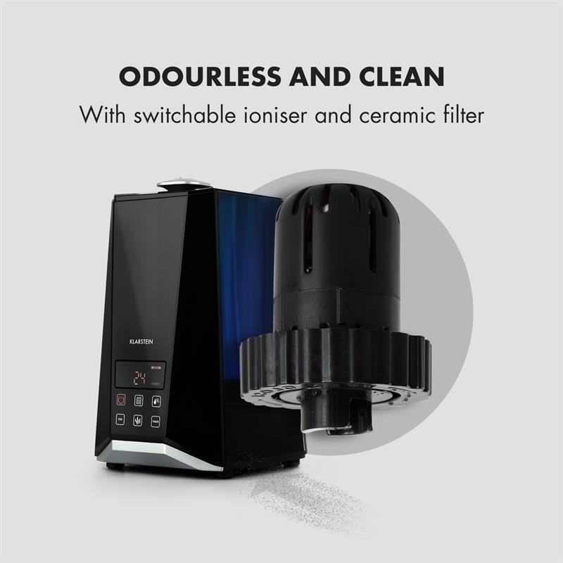 Зволожувач VapoAir Onyx зі світлодіодним екраном, сенсорний пульт дистанційного керування, чорний (Німеччина, Рівне - фото 10