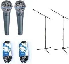 Микрофон Shure Beta 58A - Zestaw 2 Mikrofonów + Statywy + Kable Киев