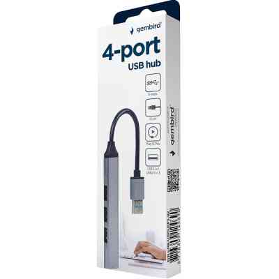 Концентратор Gembird USB-A to USB 3.1 Gen1 (5 Gbps), 3 х USB 2.0 (UHB-U3P1U2P3-02) Винница