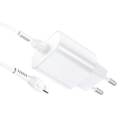 Зарядное устройство HOCO N22 Jetta USB-C PD25W + cable USB-C to Lightning White (6931474760074) Винница - изображение 5