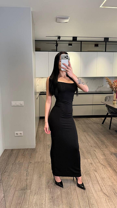 Женское вечернее элегантное длинное платье кулир Черный, 46/48 Одесса - изображение 2