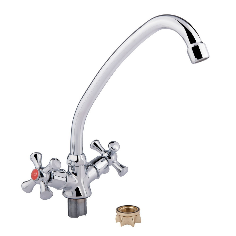 Смеситель для кухни Lidz Lamb 271F двухвентильный LDLAM271FCRM21889 Chrome Киев - изображение 3