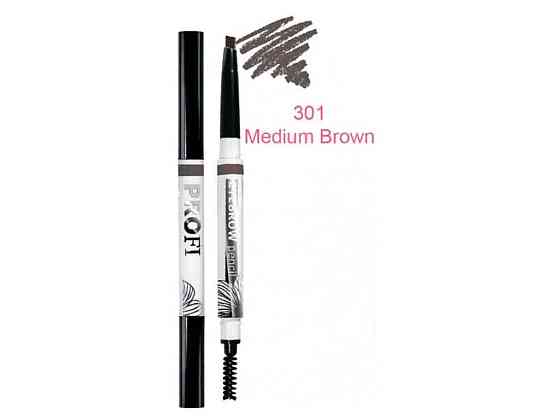 Карандаш д/глаз и бровей с щеточкой Medium Brown Profi Touch Eyebrow 301 1 g ТМ Solmir Киев