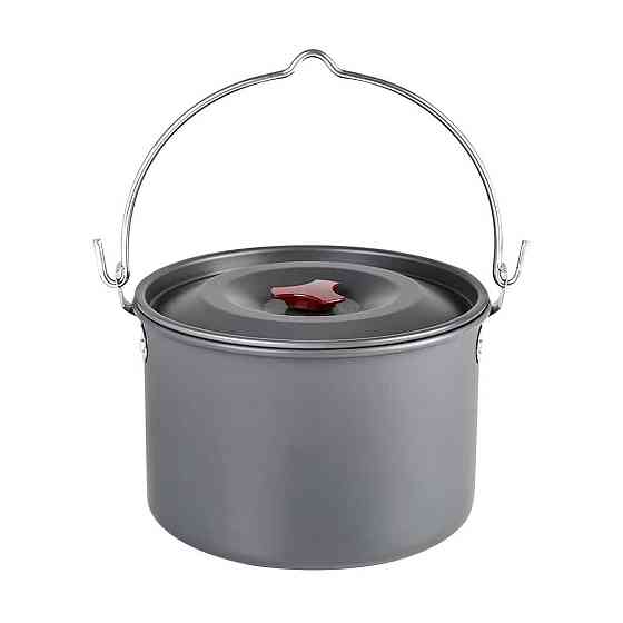 Туристическая кастрюля-казанок 4 л, алюминиевая, походная посуда для костра и горелки Киев