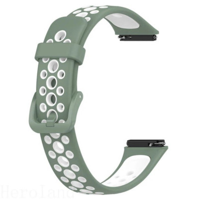 Ремінець до фітнес браслета BeCover Vents Style для Huawei Band 7/Honor Band 7 Green-White (709443) Вінниця - фото 1