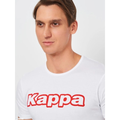 Футболка Kappa T-shirt Mezza Manica Girocollo K1335 Bianco con stampa logo pet білий XXL (8032522599122) Винница - изображение 4