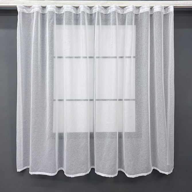 Тюль VR-Textil 1276т Мікро-льон однотонний Білий 270х170 см (43-171) Київ - фото 1