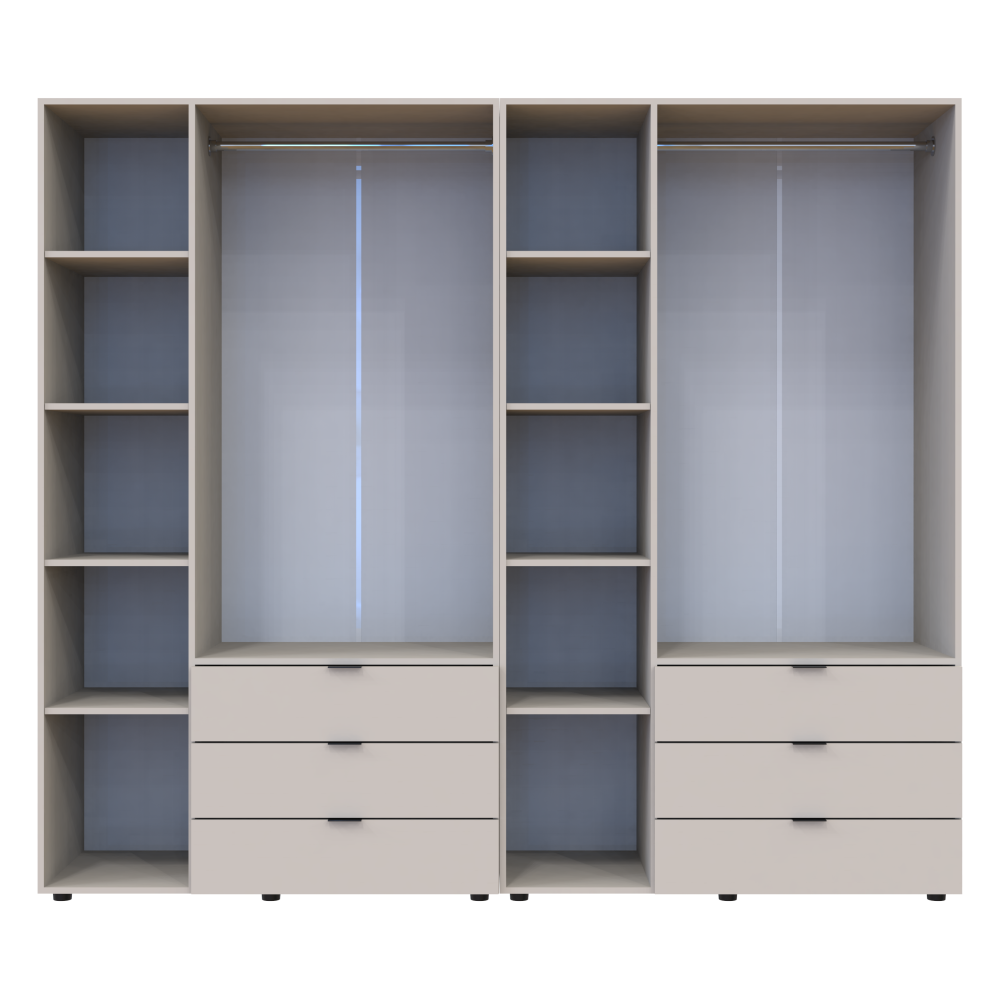 Комплект шаф для одягу Doros Гелар (2 шт.) 232,4х49,5х203,4 см Кашемір (DRS-011241) Львів - фото 5