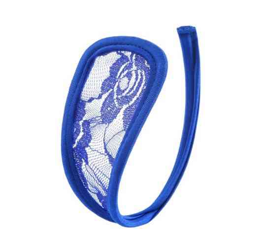 Труси без лямок сині мереживні - розмір універсальний, спандекс Київ