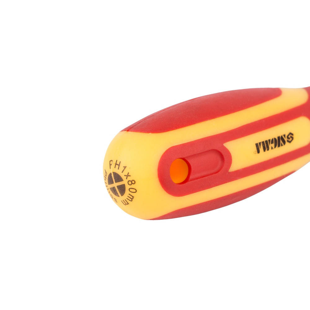 Викрутка діелектрична хрестова PH1×80 мм 1000В CrV SIGMA (4008141) Київ - фото 4