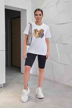 Жіноча літня футболка "Trio" оптом від виробника | Норма і батал Київ