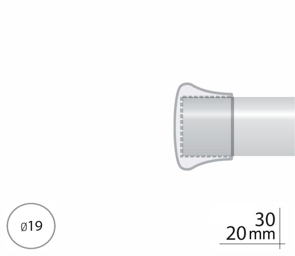 Закінчення для карнизу Orvit ДУО 19 мм АРКТІС Львів - фото 2