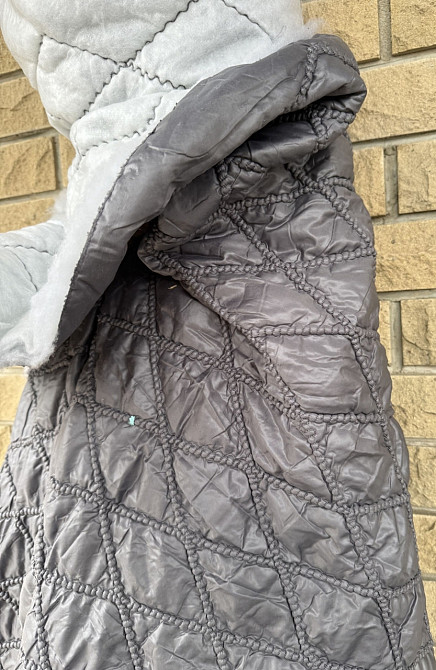 Тканина замш-опт/ плащівка стьобана сіра, від 3 м Київ - фото 7