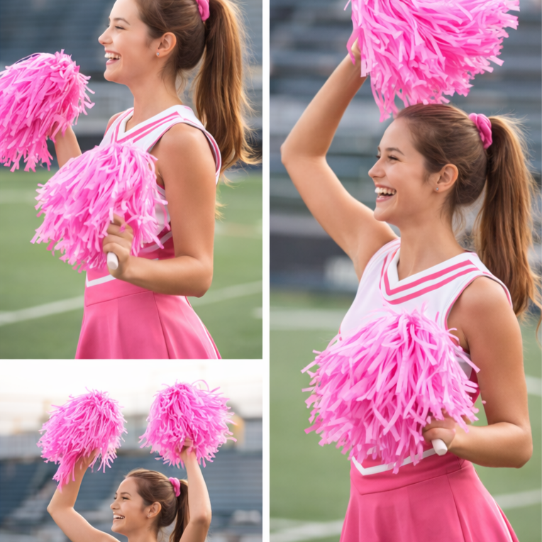 Помпоны для черлидинга розовый 2 шт. Київ - фото 3