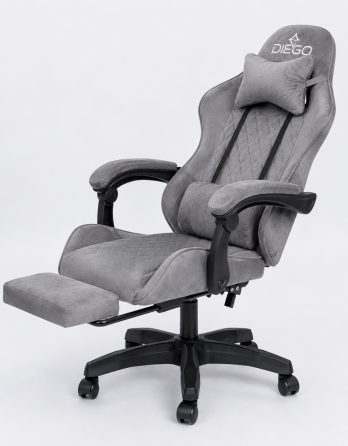 Крісло геймерське DIEGO ALCANTARA PRO Gray Київ