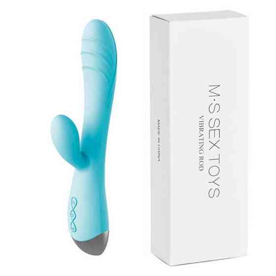 Вибратор кролик для клитора и точки G USB - Голубой – Вибраторы Винница