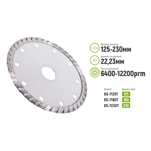 Диск алмазний відрізний Turbo 230 мм Alloid Одеса