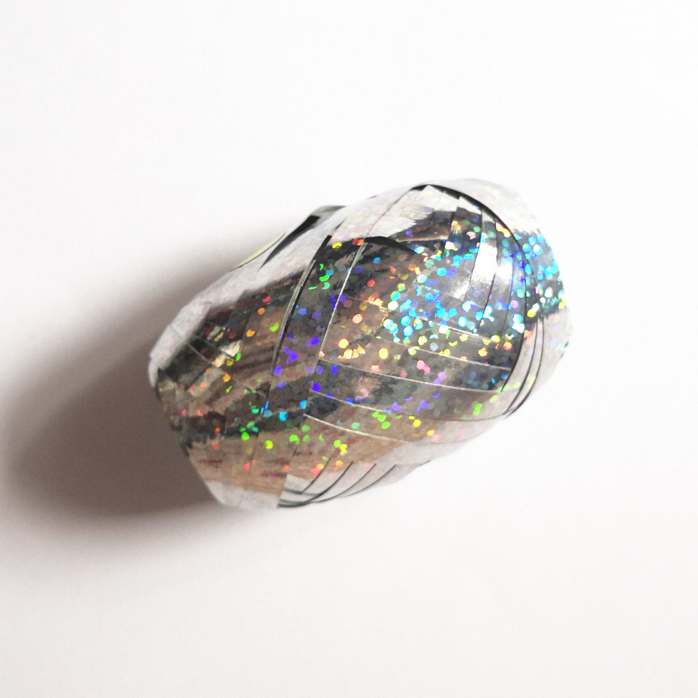 Лента для шариков с голограммой 5 мм на 10 м серебристый Киев - изображение 4