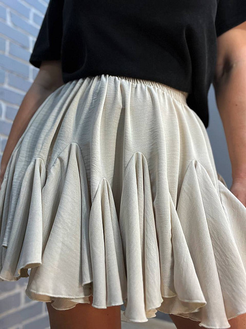 Спідниця жіноча Fardi 286 пишна волани коротка one size, бежевий, one size Київ - фото 4