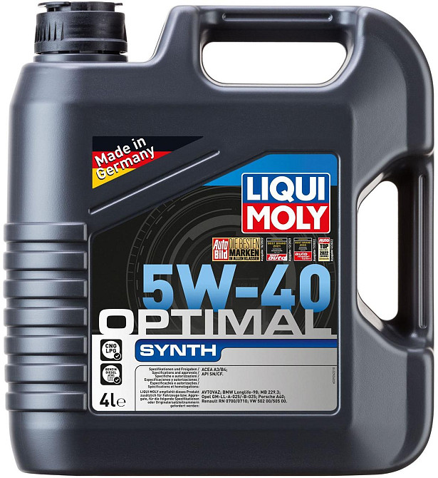 Liqui Moly 3926 Моторна олива – Optimal Synth SAE 5W-40 (4 літри) Ковель - фото 1