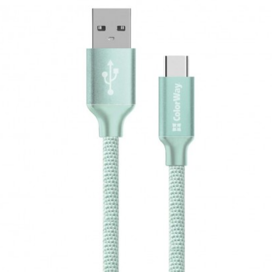 Кабель USB Type-C ColorWay CW-CBUC008-MT 2,4A 2м м'ятний Житомир
