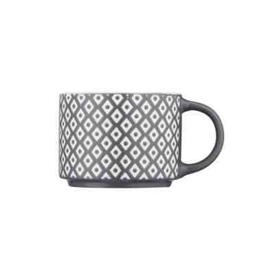 Чашка Ardesto Weaving E, 330мл, порцеляна, біло-чорний (AR3473E) Винница