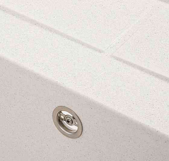 VALESO Комплект: Мийка LOTOS 6550 біла в крапку + Змішувач NS02A білий в крапку + Сифон 1041 Киев