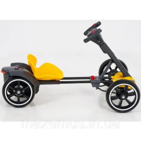 Детский электрокарт с пультом управления мягкими колесами Spoko SP V 1 7 6V 4,5А электрокарт аккумуляторный желтый Мостиська