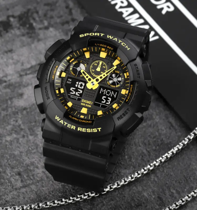 Годинник чоловічий наручний Skmei 1832 (Чорний з золотом) Вінниця - фото 5