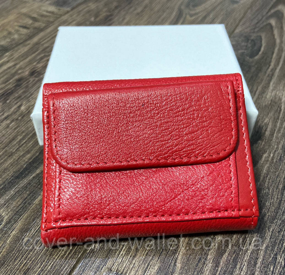 Червоний шкіряний жіночий міні гаманець з натуральної шкіри ST Leather Київ - фото 6