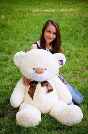 Плюшевий ведмедик М'яка іграшка Бойд 125 см Шампань Тернопіль