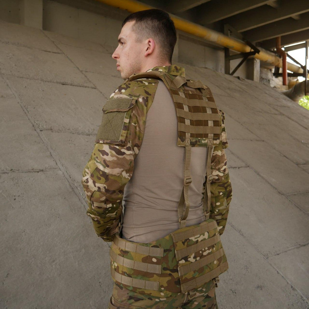 Тактичний рпс розвантажувальний пояс ремінь з лямками чоловічий рпс пояс розгрузка ремінно плечова система мультикикам     WAR Львів - фото 4