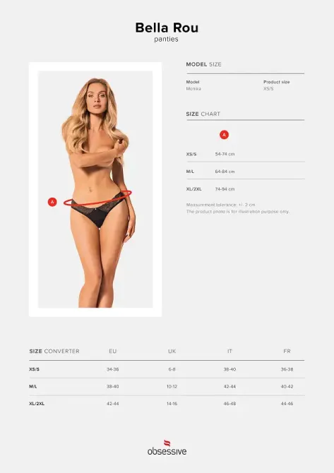 Сітчасті трусики під омбре Obsessive Bella Rou panties M/L Львів - фото 7