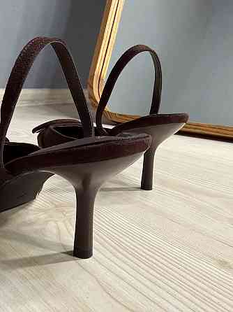 Туфли женские Meideli 566-23 slingback лодочки с пряжкой экозамша коричневые, 38, 24 см Киев