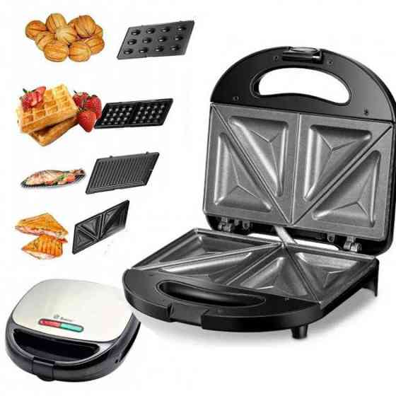 Бутербродница гриль с антипригарными пластинами Domotec, Электрогриль для мясных блюд PW-26 Ивано-Франковск