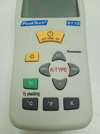 Одноканальний цифровий термометр PeakTech 5110 (Б клас) Луцьк - фото 4